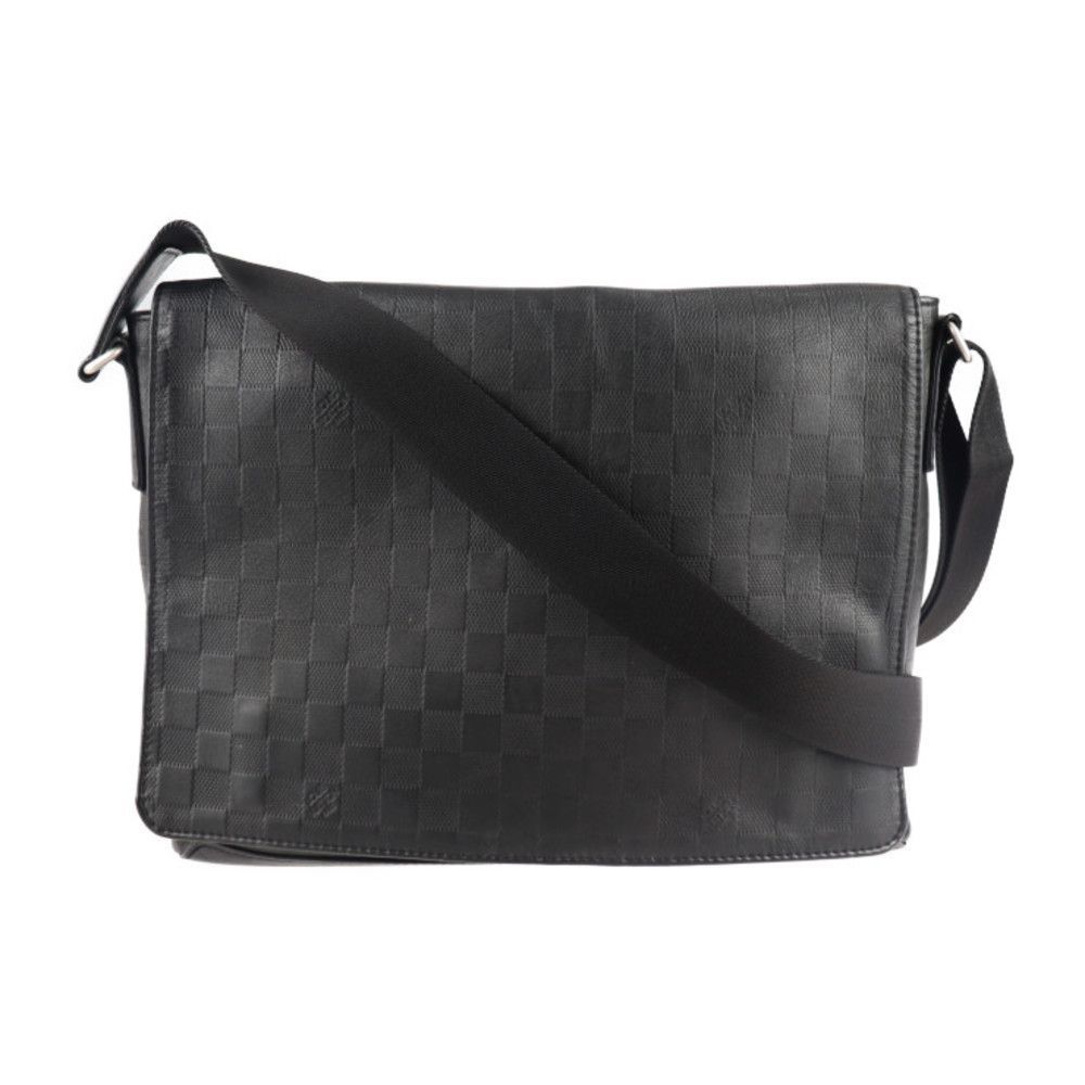 Louis Vuitton District MM Shoulder Bag Damier Infini Leather Onyx